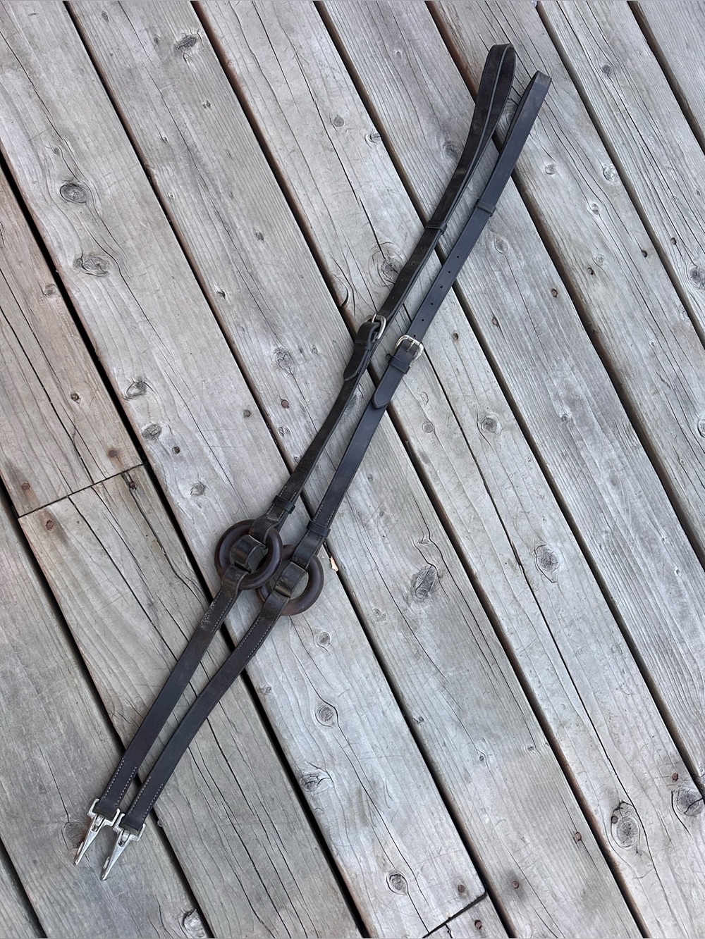 Horse Tack - Leather Donut Rubber Side Training Reins
